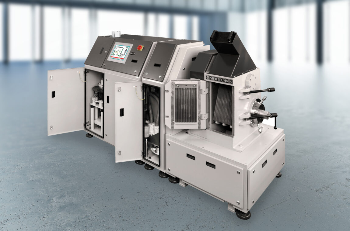 AMP Automatic grinding and pressing plant open