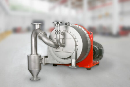 TURBOCASCADE sliding centrifuge with filtrate cyclone