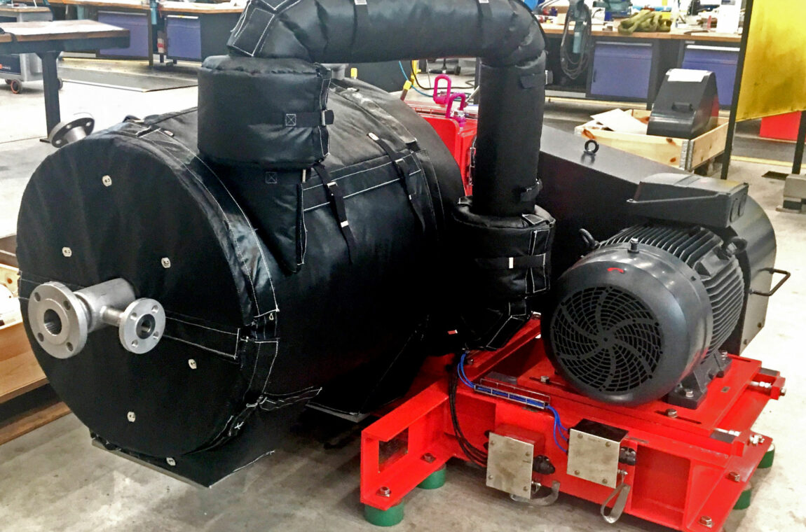 SHORTBOWL decanter with insulation for hot temperature applications such as glycerine