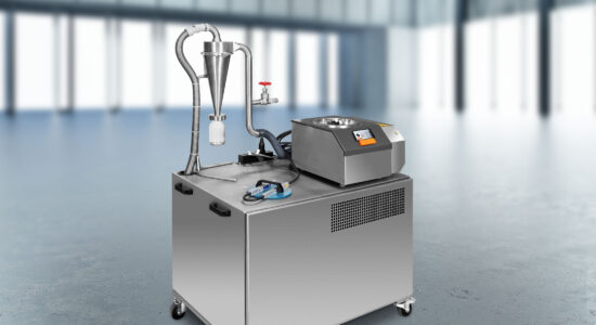 Air jet sieve SLS with base cabinet and accessories