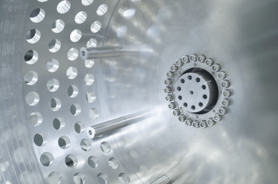Interior view of a SIEBTECHNIK TEMA centrifuge