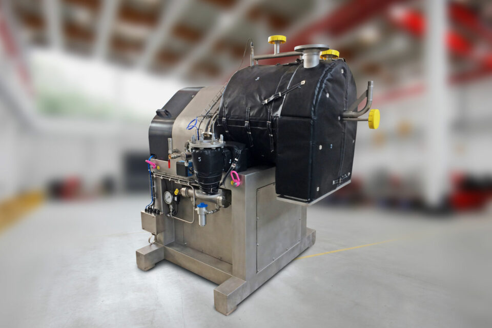 SIEBTECHNIK TEMA SHORTBOWL decanter with insulation for the production of pharmaceutical-grade glycerine