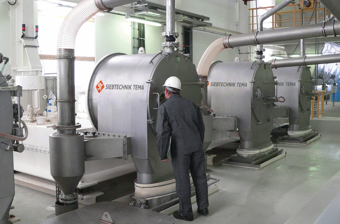 SHS pusher centrifuge in fertilizer production