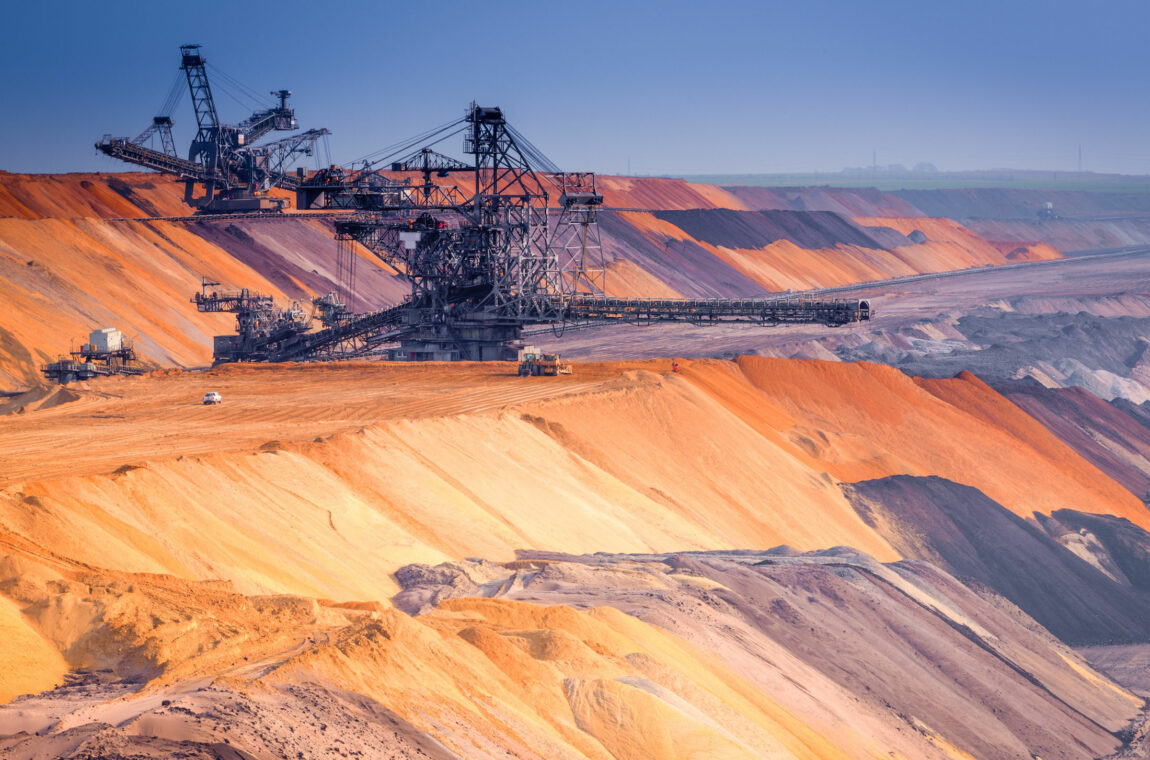 Opencast lignite mining